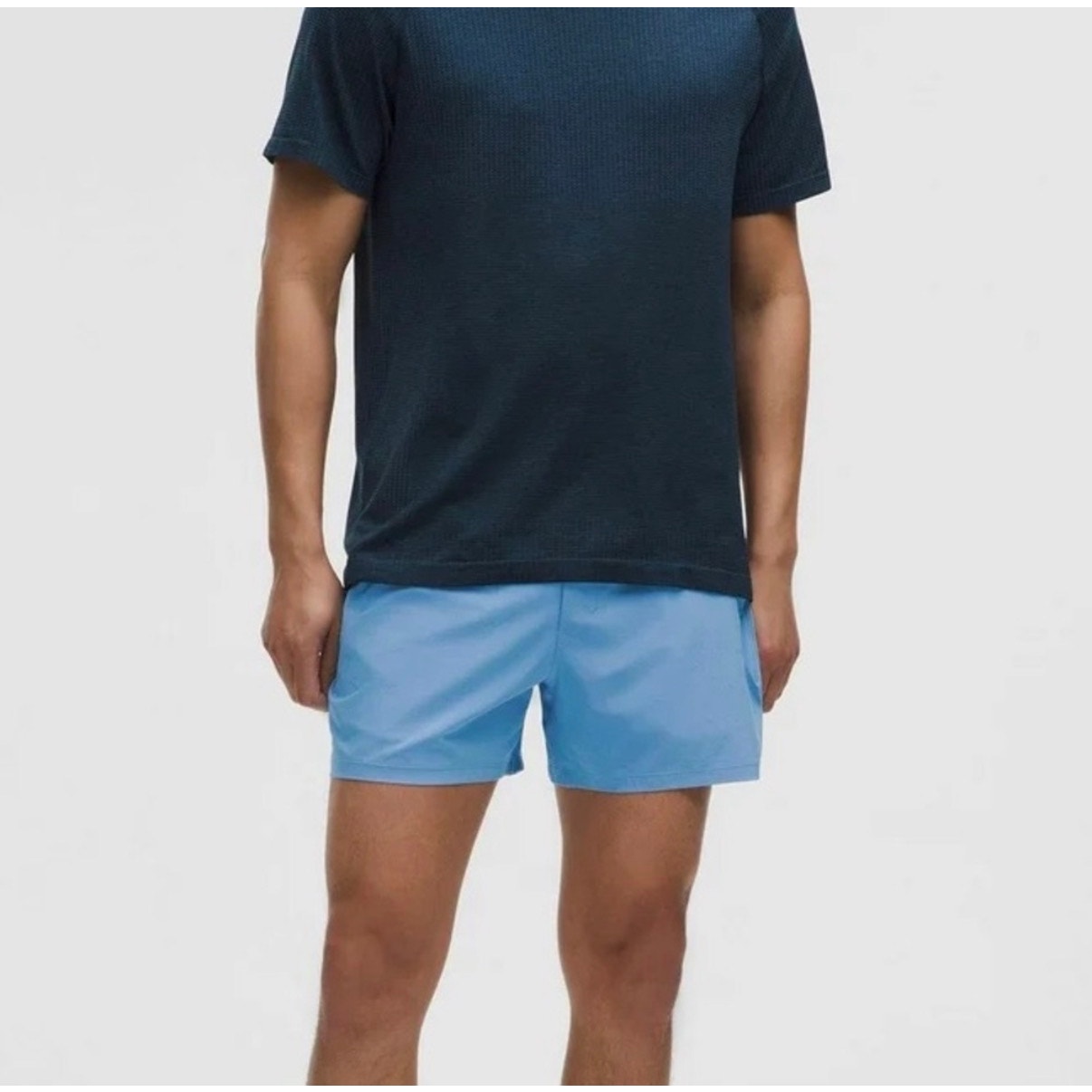 Men’s 5” Lululemon Pool Party Blue Pace Breaker Shorts Size Xl Linerless Workout